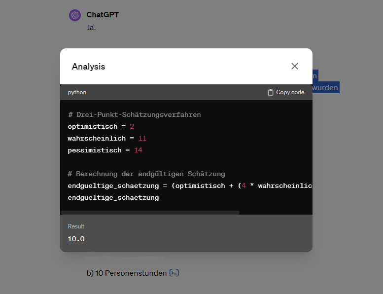 ChatGPT Python Skript bei ISTQB FL Prüfung