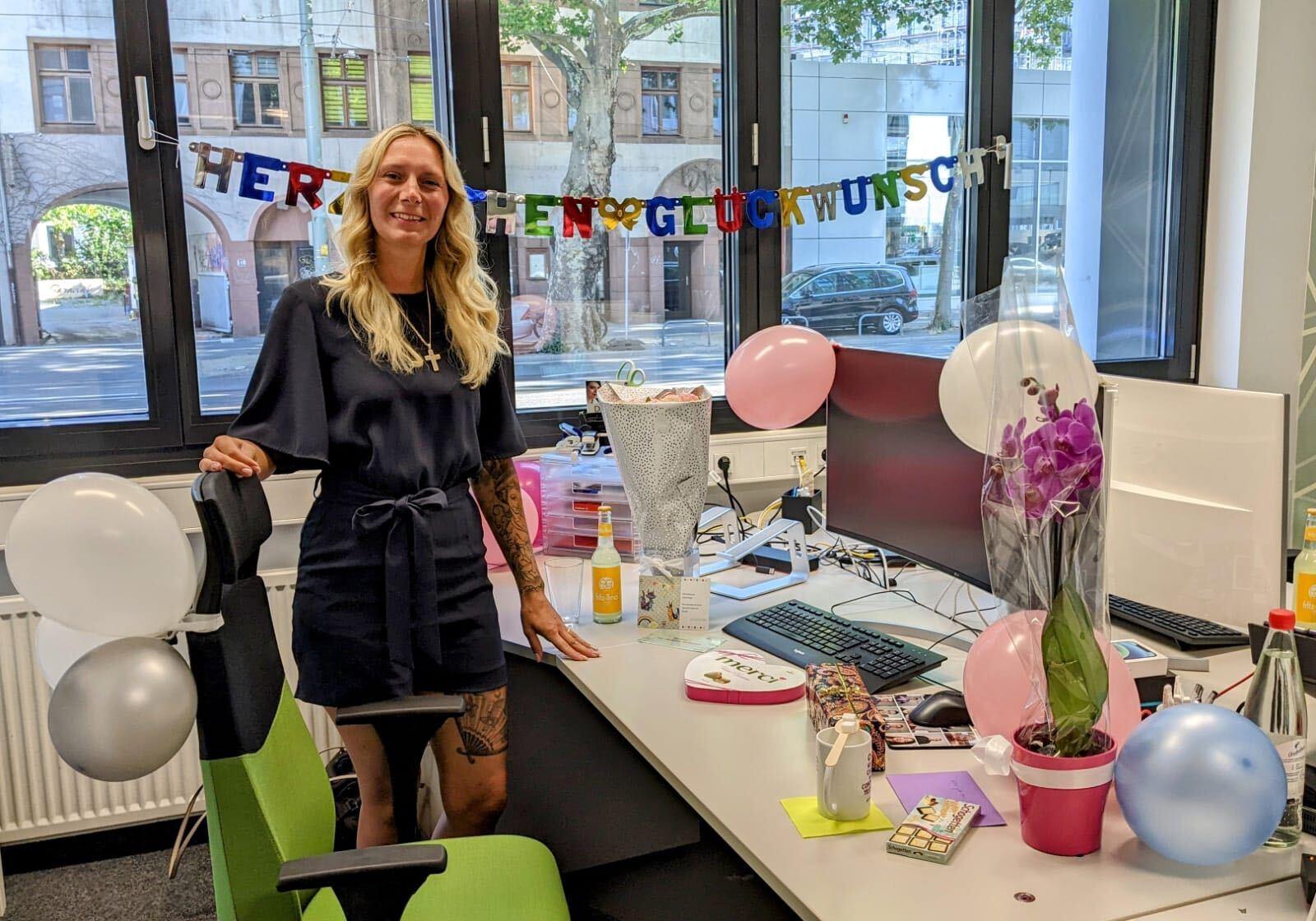 für Natalie geschmückter Tisch 