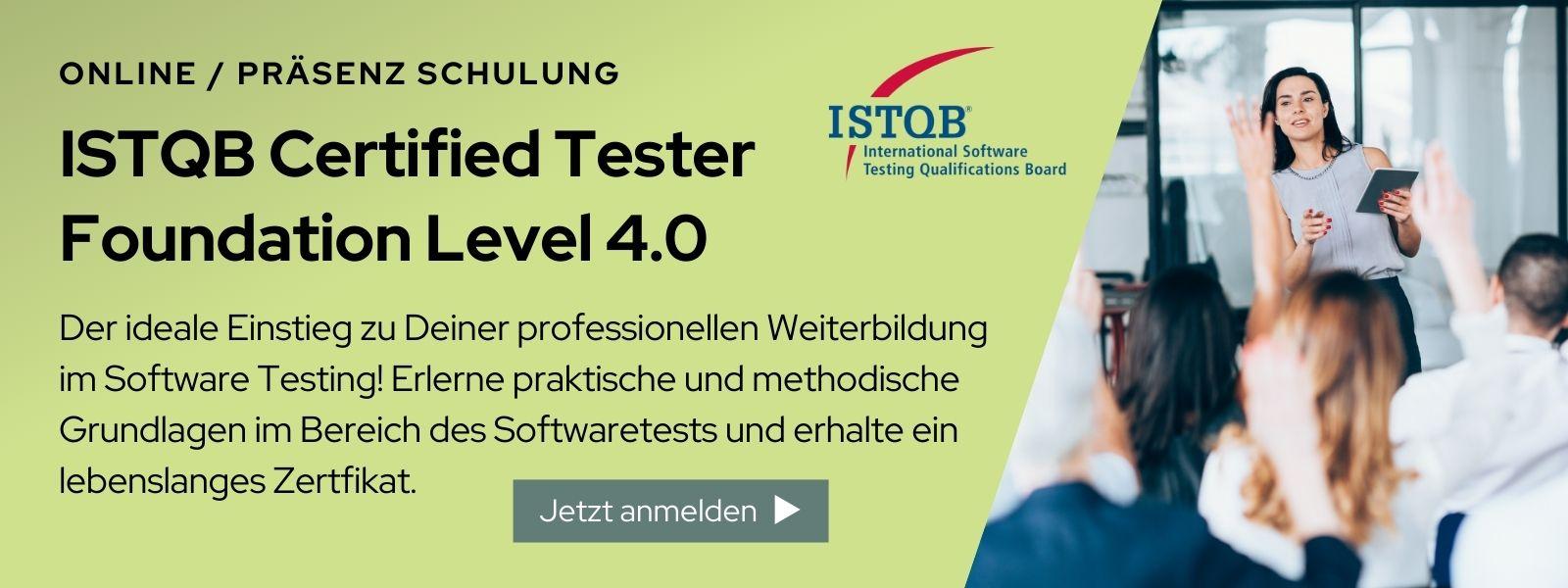 ISTQB Certified Tester Foundation Level 4.0 Schulung Zertifikat