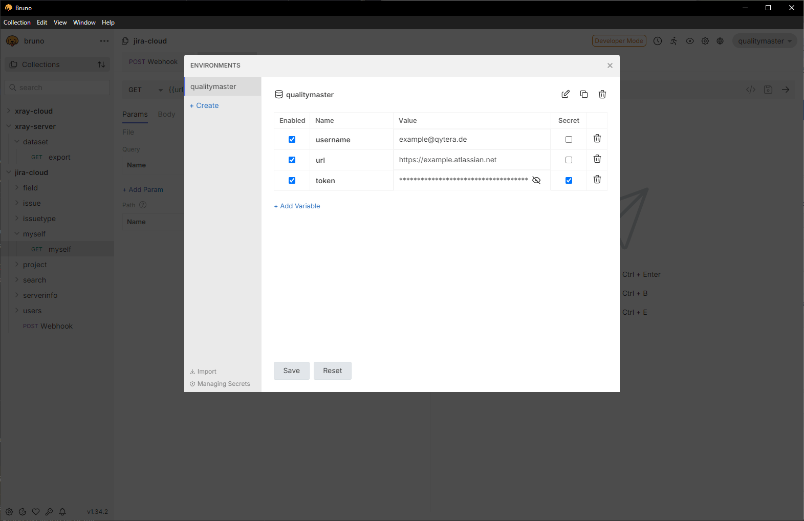 API Testing Bruno Environment