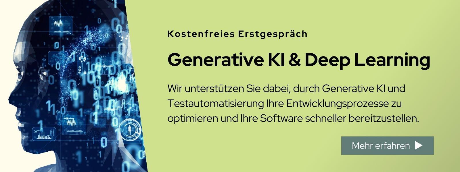 Generative KI und Deep Learning in der Softwareentwicklung Dienstleister