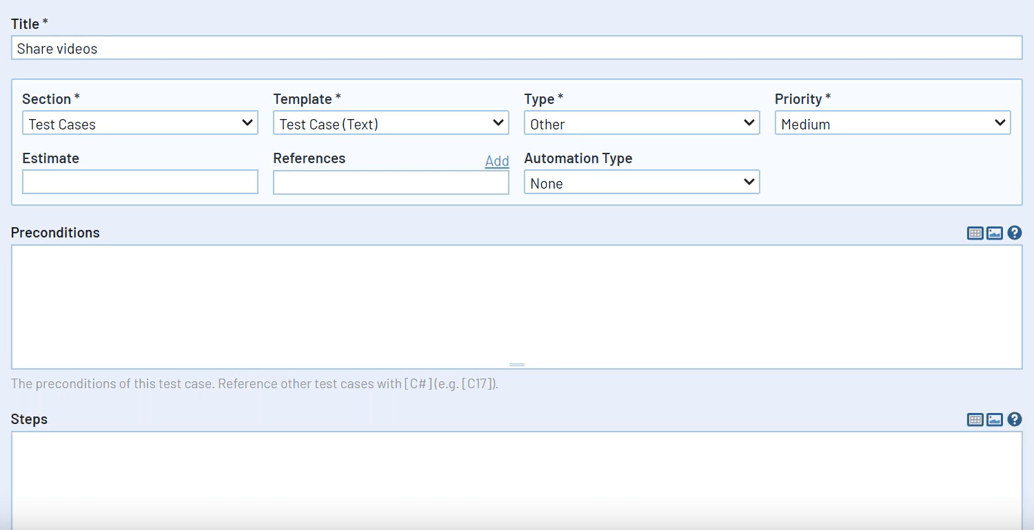 Testdetails - Testrail